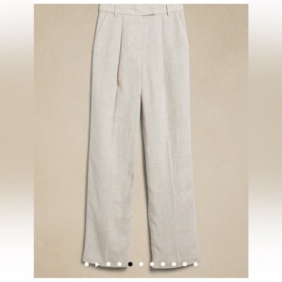 Banana Republic Palma Straight-Leg Linen Pant - Picture 4 of 8